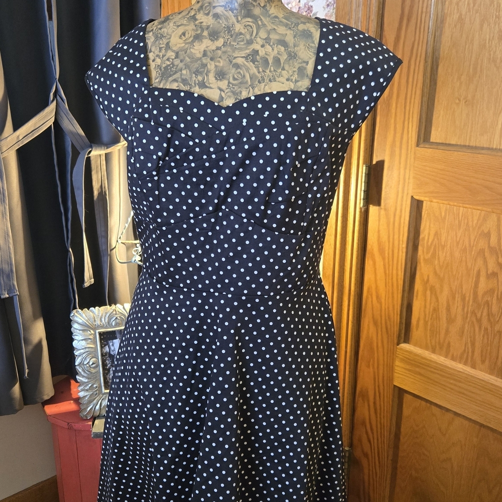 Retro/Polka Dot/Rockabilly Swing Dress with Sweetheart Neckline